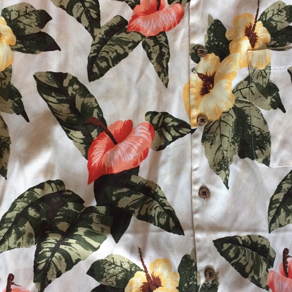 Caribbean NEW 2XT Silk Floral Button Down Shirt - Picture 5 of 6